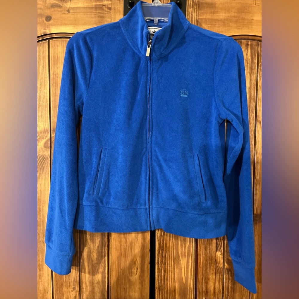 NWTs Juicy Couture Small Track Zip Up Jacket Blue